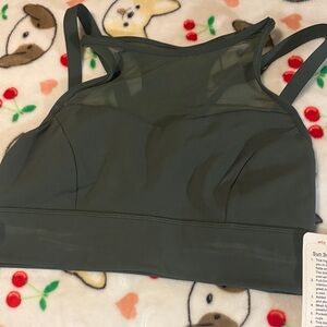 Lululemon Athletica Mesh Panel Sports Bra - Deep Green